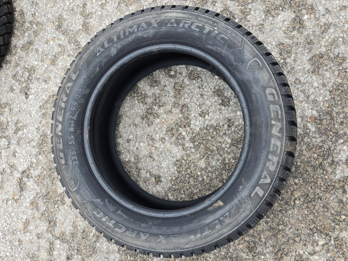 1x 235/55R17 General Tire 99Q Altimax Arctic