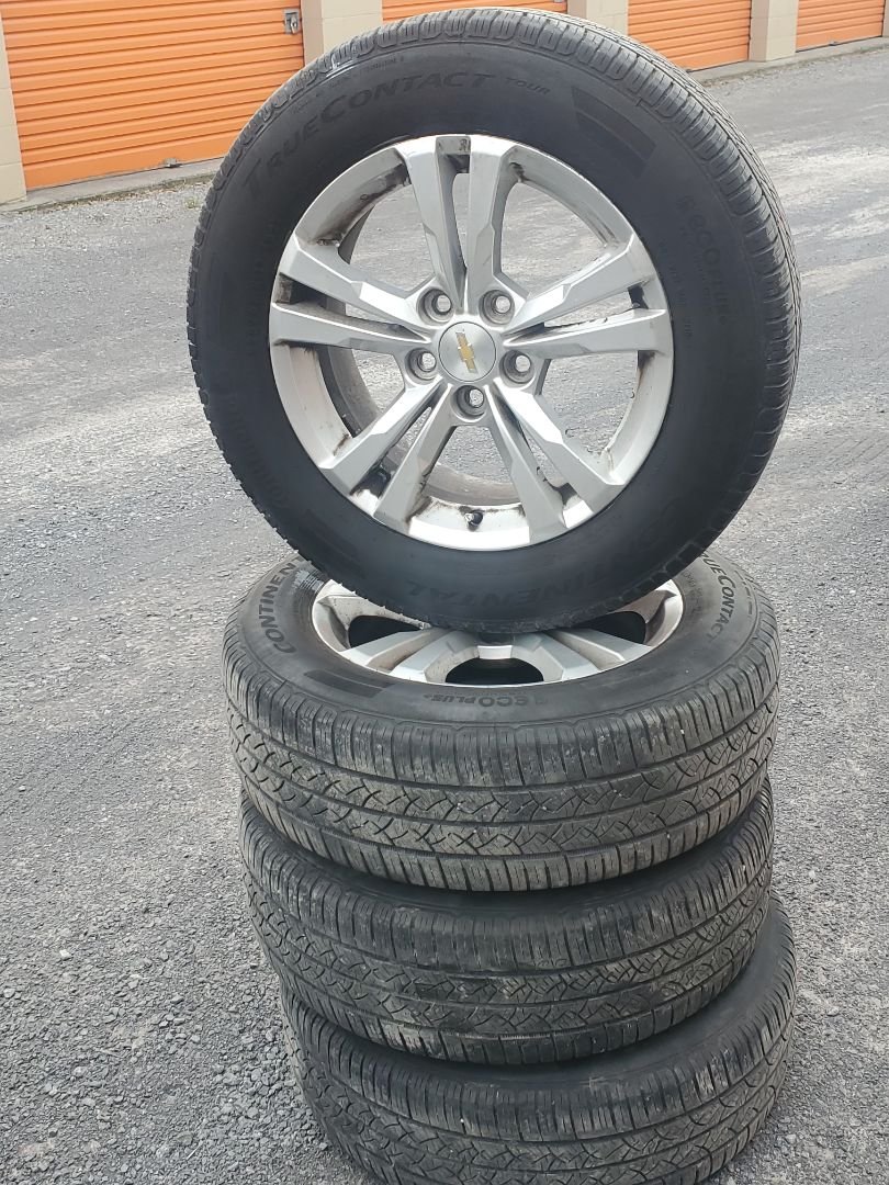 4x 17" Chevrolet Equinox 2015 5x120 225 65 17 Continental TrueContact Tour