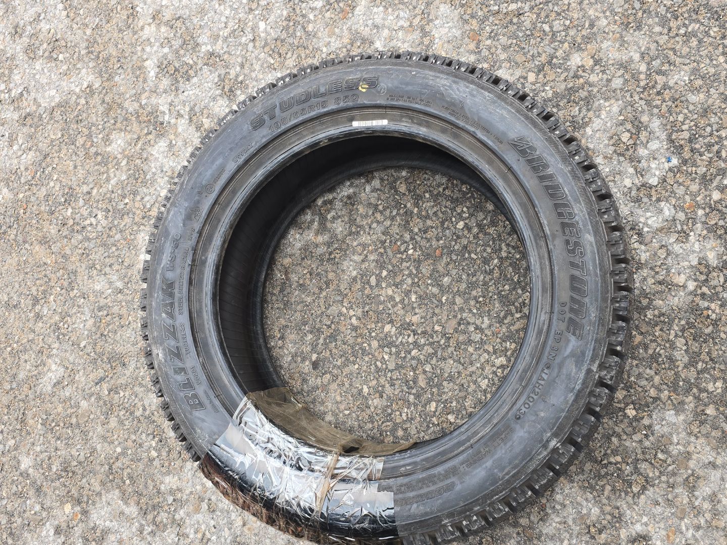 1x 195/55R15 Bridgestone 85Q Blizzak WS50